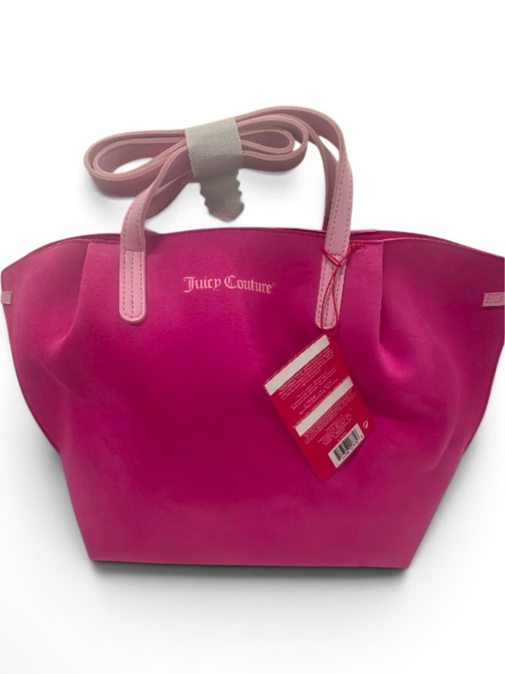 New Juicy Couture Pink Tote Bag - Classic Logo Shoulder NWT